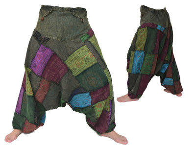 Harem Pants Lounge Pants Hippie Pants Men Women Unique Patchwork Pants