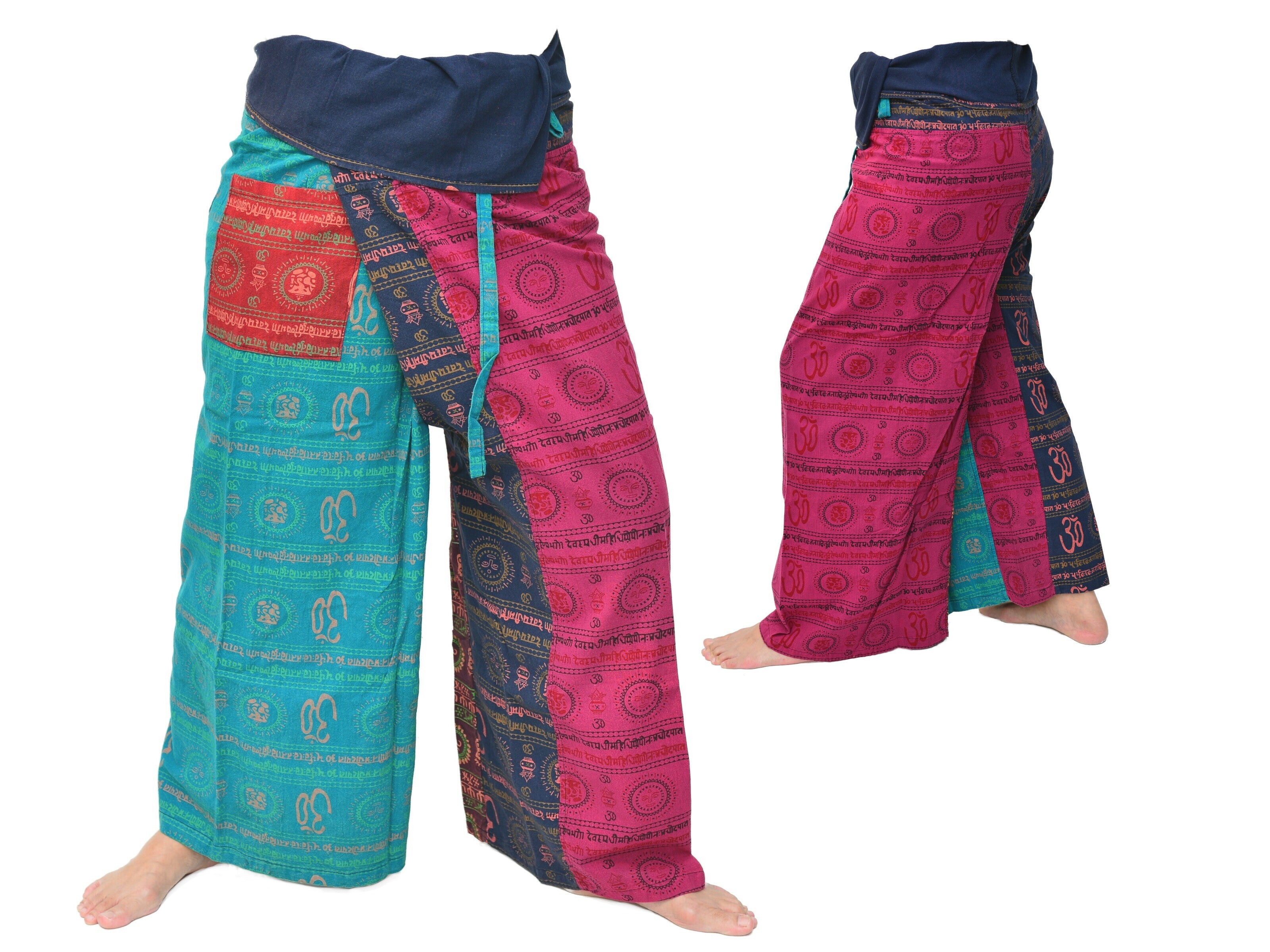 Thai Fisherman Pants Thai Pants Lounge Pants Wrap Pants Men Women