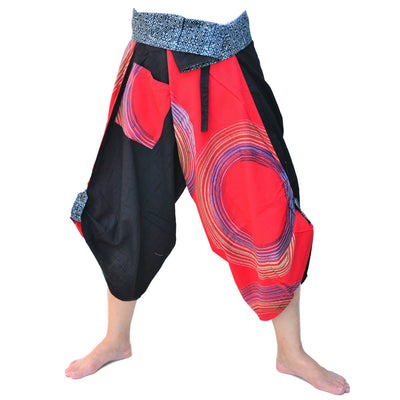 Samurai Pants Yoga Pants Ninja Pants Men Women Unique Pants Red Black