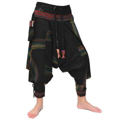 Samurai Pants Harem Pants Ninja Pants Men Women Hand Painted