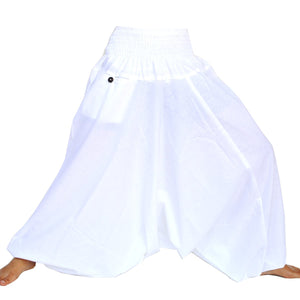 White Beige Harem Pants Baggy Pants Men Women