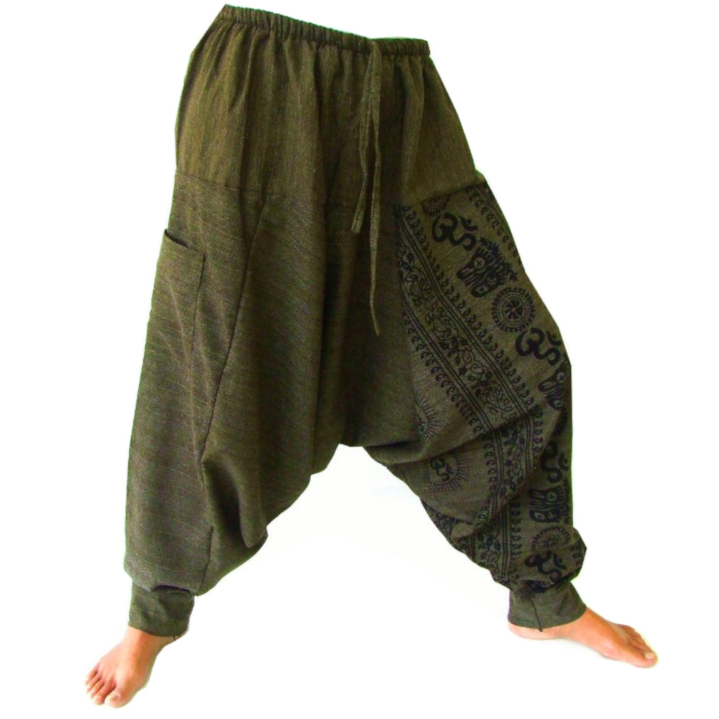Adjustable Length Siamrose Cotton Harem Pants Unisex Baggy