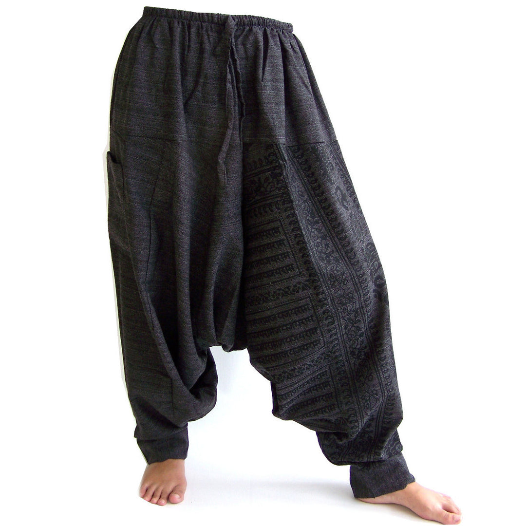 Harem Pants Lounge Pants Baggy Pants Men Women gray pocket