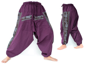 Harem Pants Lounge Pants Men Women Purple