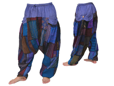 Boho Hippie Harem Pants Men Women Patchwork Handmade & Unique