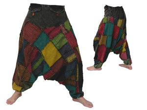 Harem Pants Lounge Pants Hippie Pants Men Women Unique Patchwork Pants