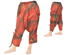 Tie Dye Goa Hippie Pants 3/4 length Men Women