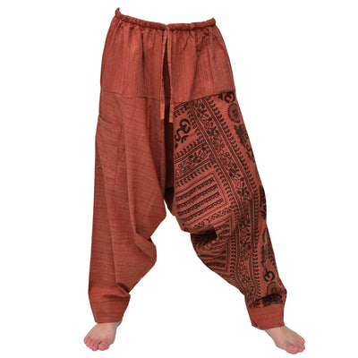 Harem Pants Lounge Pants Baggy Pants Men Women orange 1 pocket
