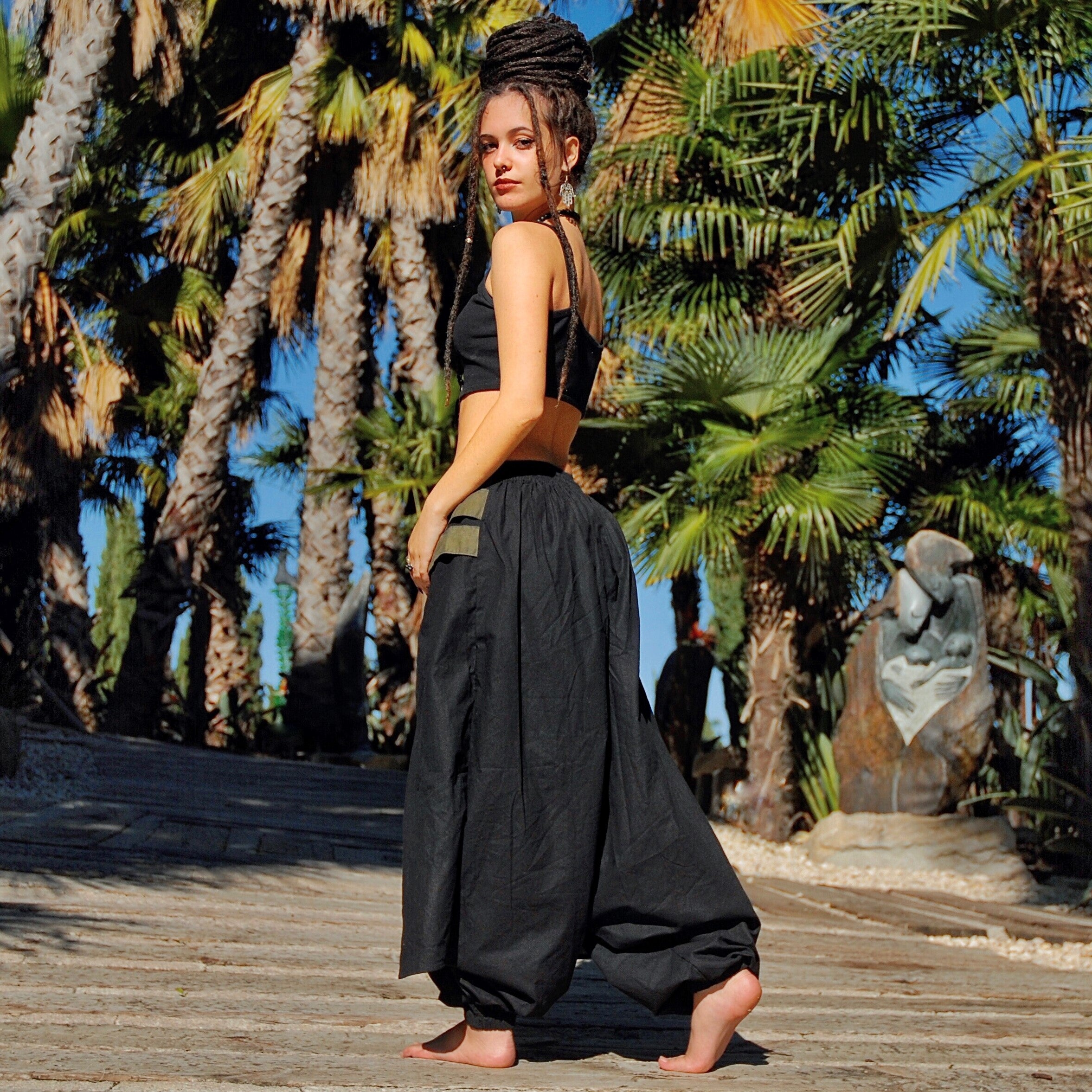 Siamrose Cotton Harem Pants Unisex Baggy Lounge/Yoga Pants