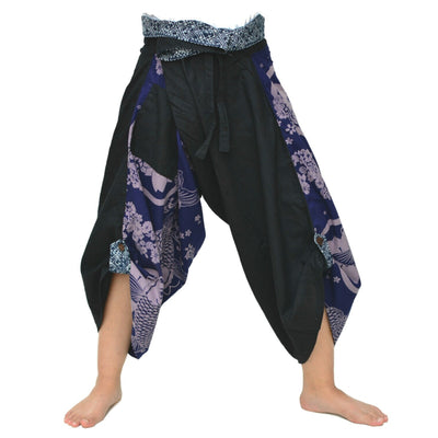Samurai Pants Yoga Pants Ninja Pants Men Women Unique Pants Black Blue