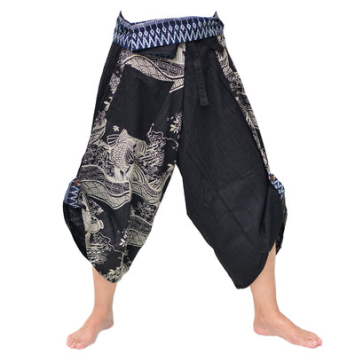 Samurai Pants Yoga Pants Ninja Pants Men Women Unique Pants Black