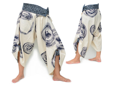 Samurai Pants Yoga Pants Ninja Pants Men Women Unique Pants Beige