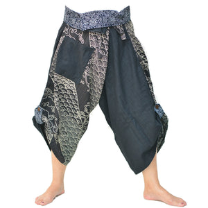 Samurai Pants Yoga Pants Ninja Pants Men Women Unique Pants Black