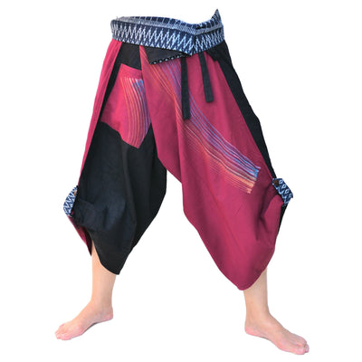 Samurai Pants Yoga Pants Ninja Pants Men Women Unique Pants Black Red