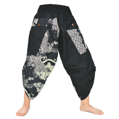 Samurai Pants Ninja Pants Yoga Pants Men Women Black