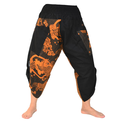 Samurai Pants Ninja Pants Yoga Pants Men Women Brown