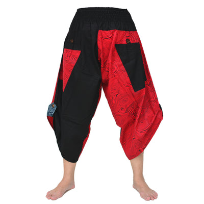 Samurai Pants Ninja Pants Yoga Pants Men Women Black Red