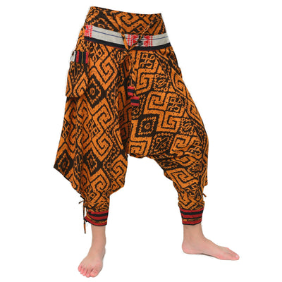 Samurai Pants Harem Pants Ninja Pants Men Women Black Brown 2 Tone